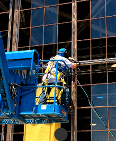 A Man Restoring Steel Window